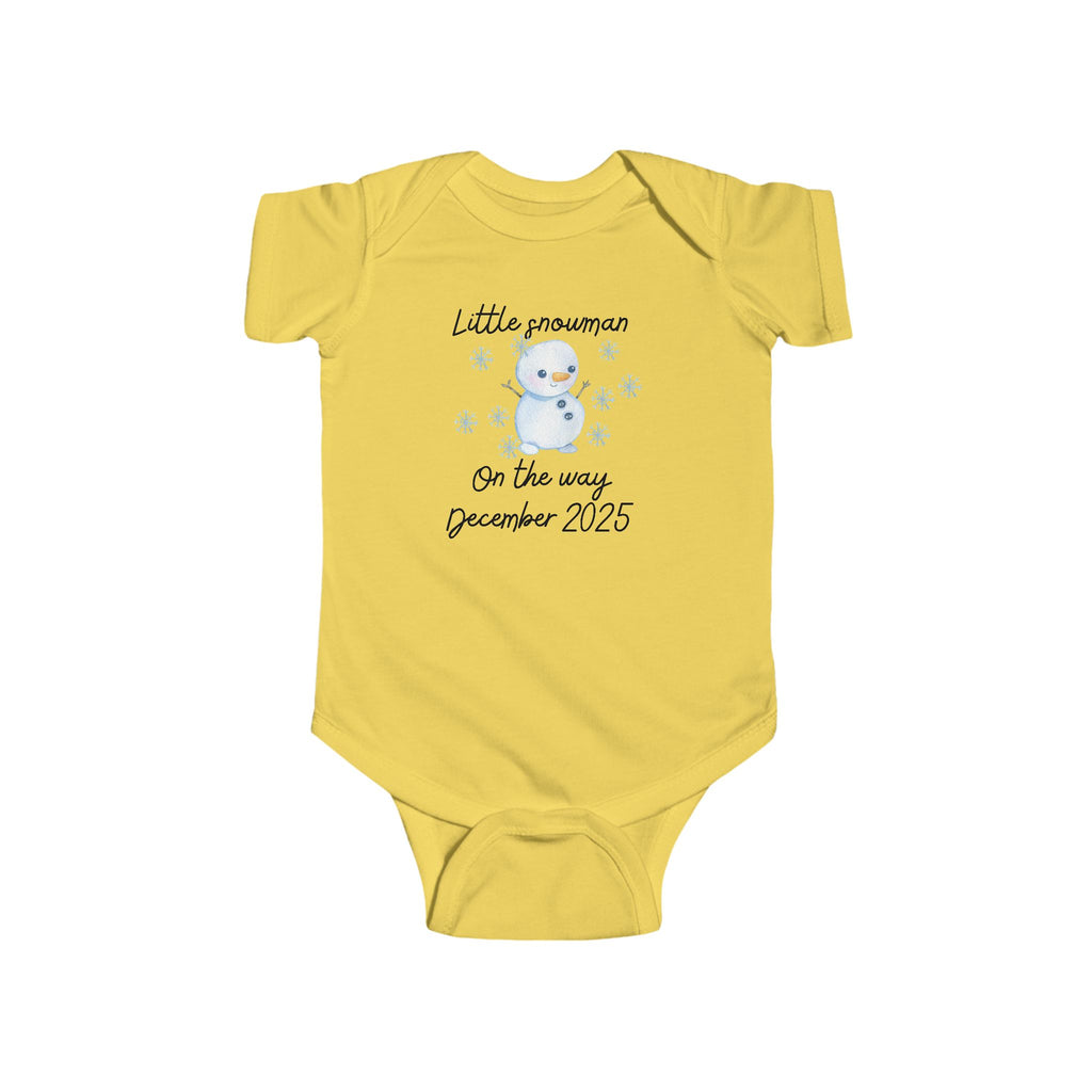 Little snowman on the way Infant Bodysuit