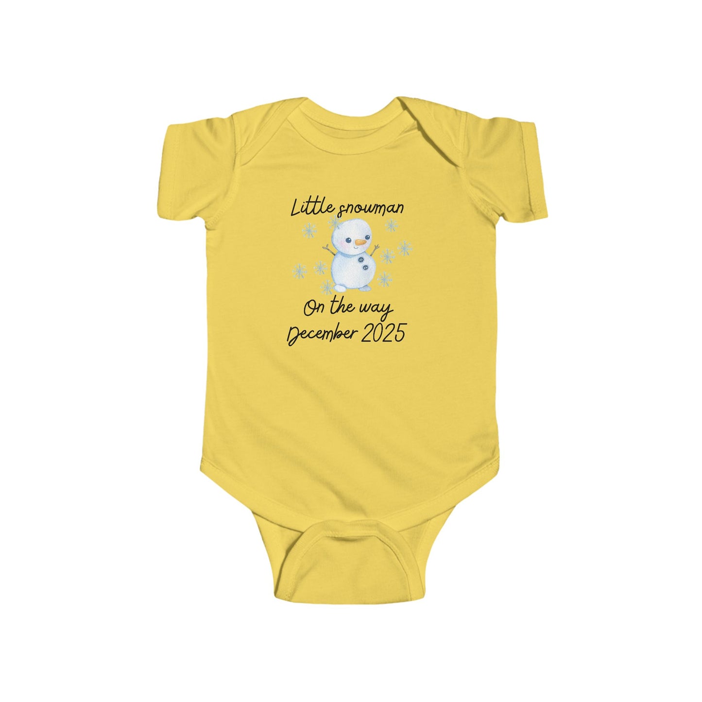 Little snowman on the way Infant Bodysuit