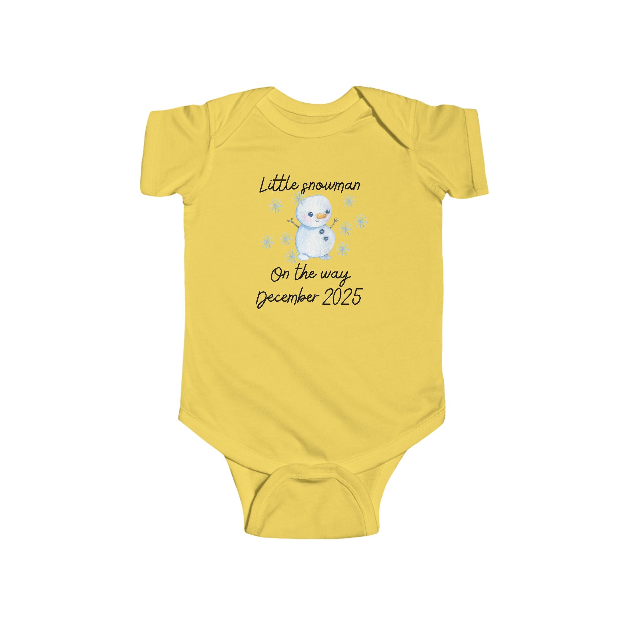 Little snowman on the way Infant Bodysuit