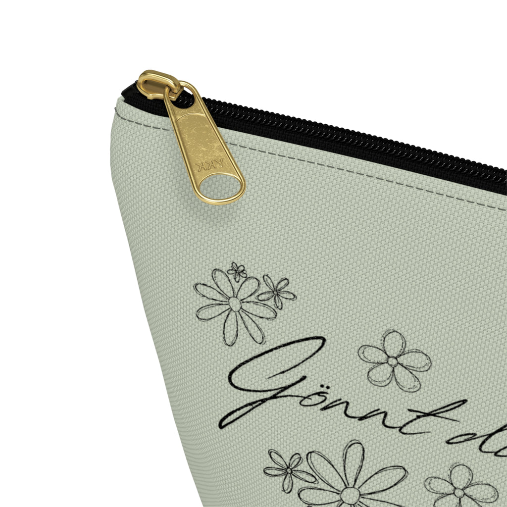 German mental health Accessory Pouch "Gönnt dir eine Pause" (Give yourself a break) Floral Makeup Bag, geschenk