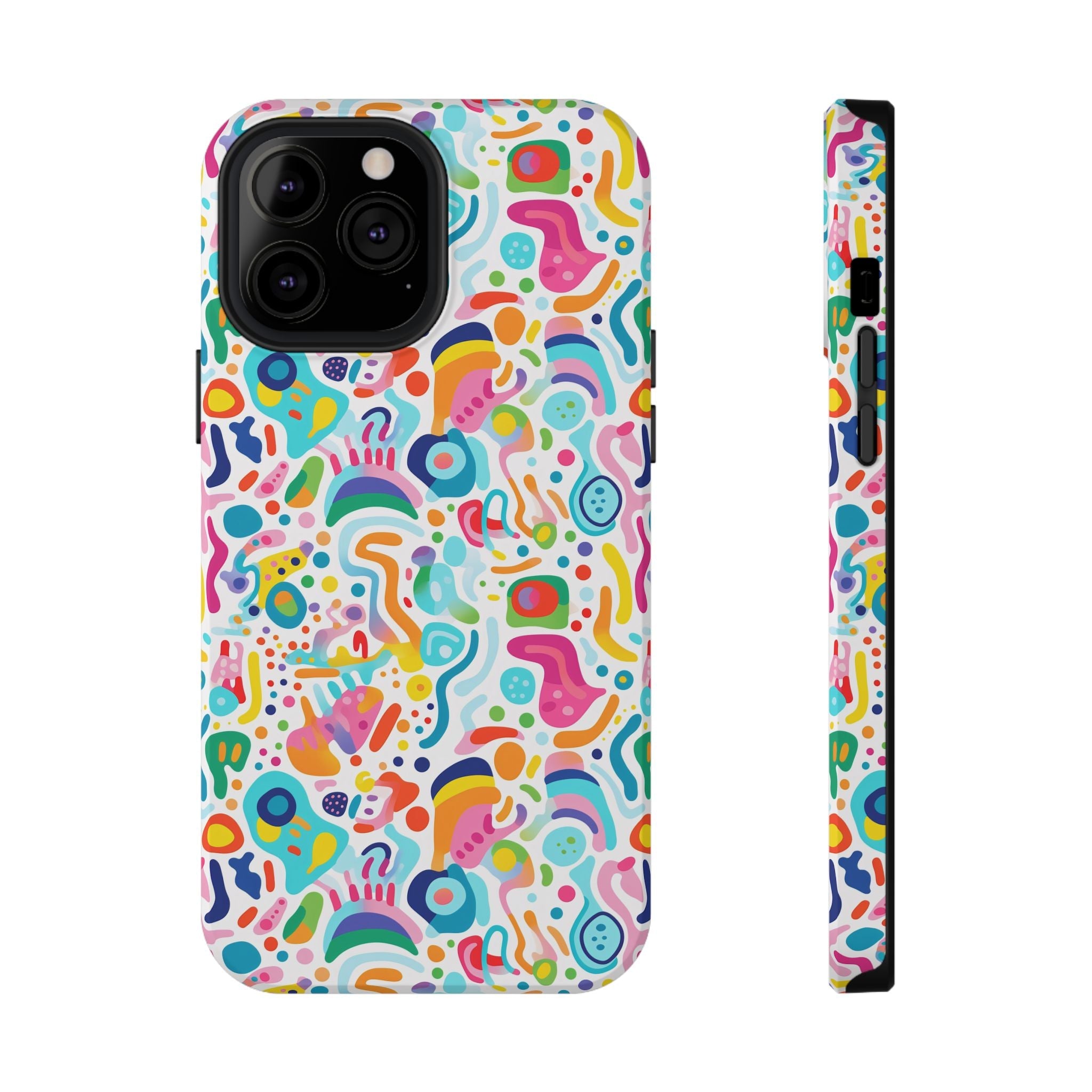 Bespattered Facade Rainbow Doodles Impact-Resistant Case