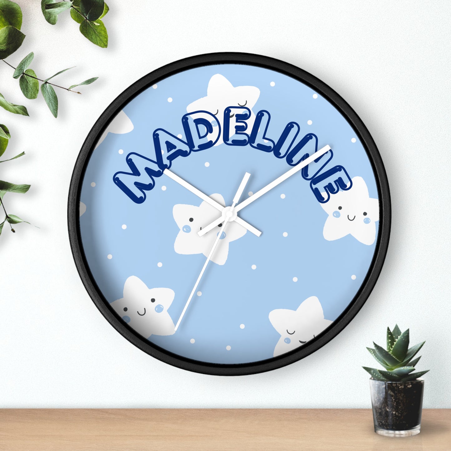 Customizable Kid's room name wall clock