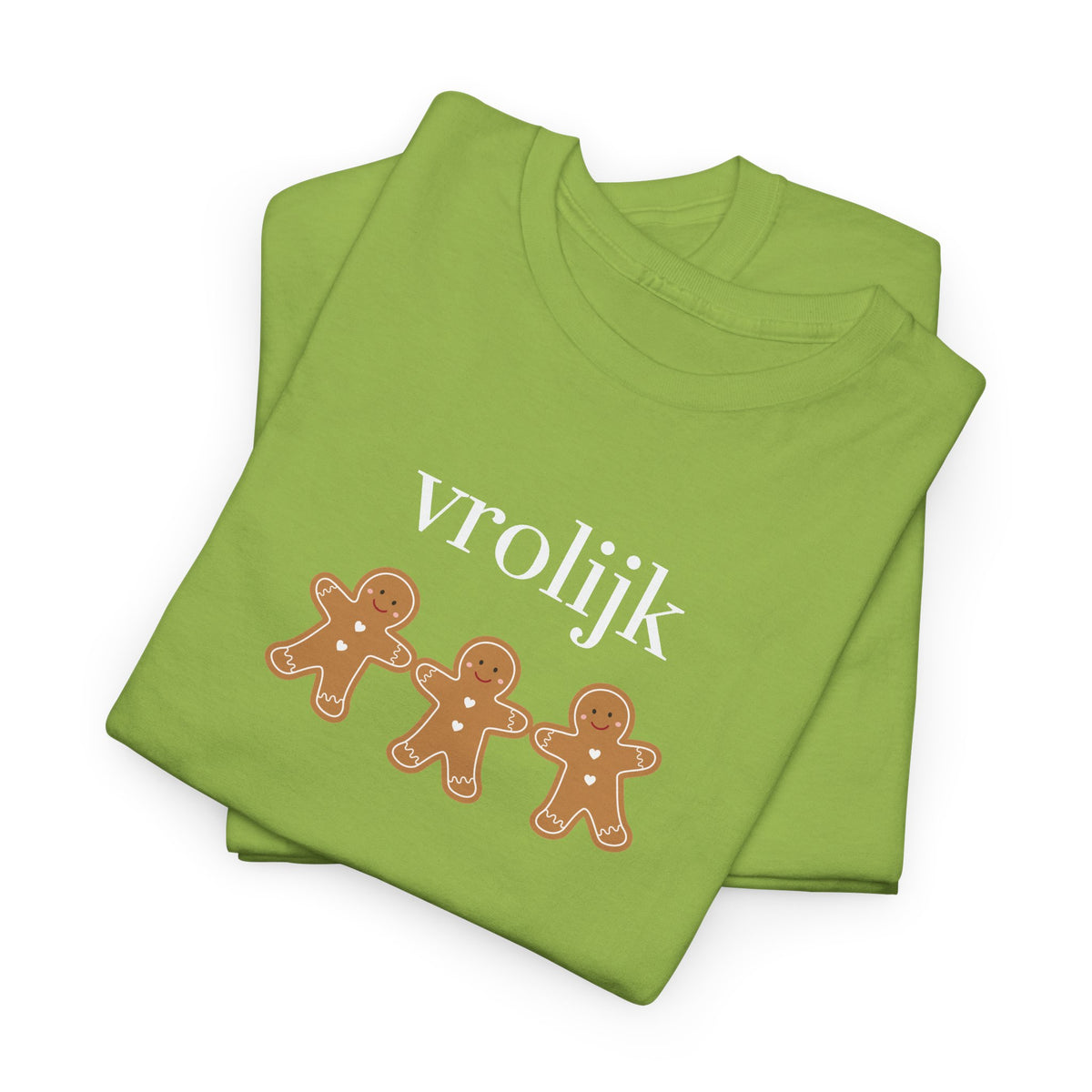Vrolijk Gingerbread Trio Tee — Dutch Holiday Christmas Cookie Shirt