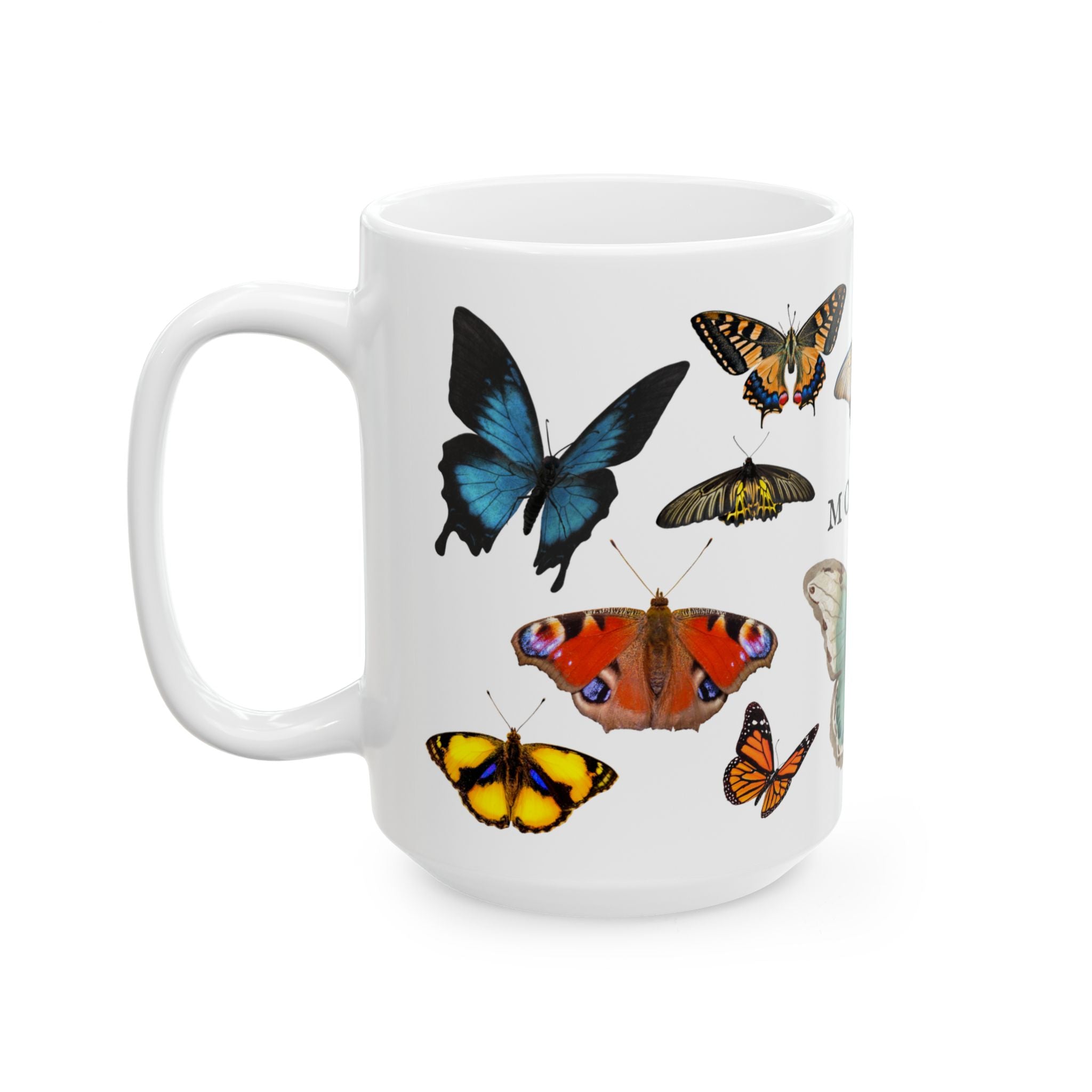 Motyle Polish Vintage Butterflies Ceramic Mug — Colorful insect Design (11oz & 15oz)