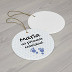 Mi primera Navidad Ceramic Ornament by Printify