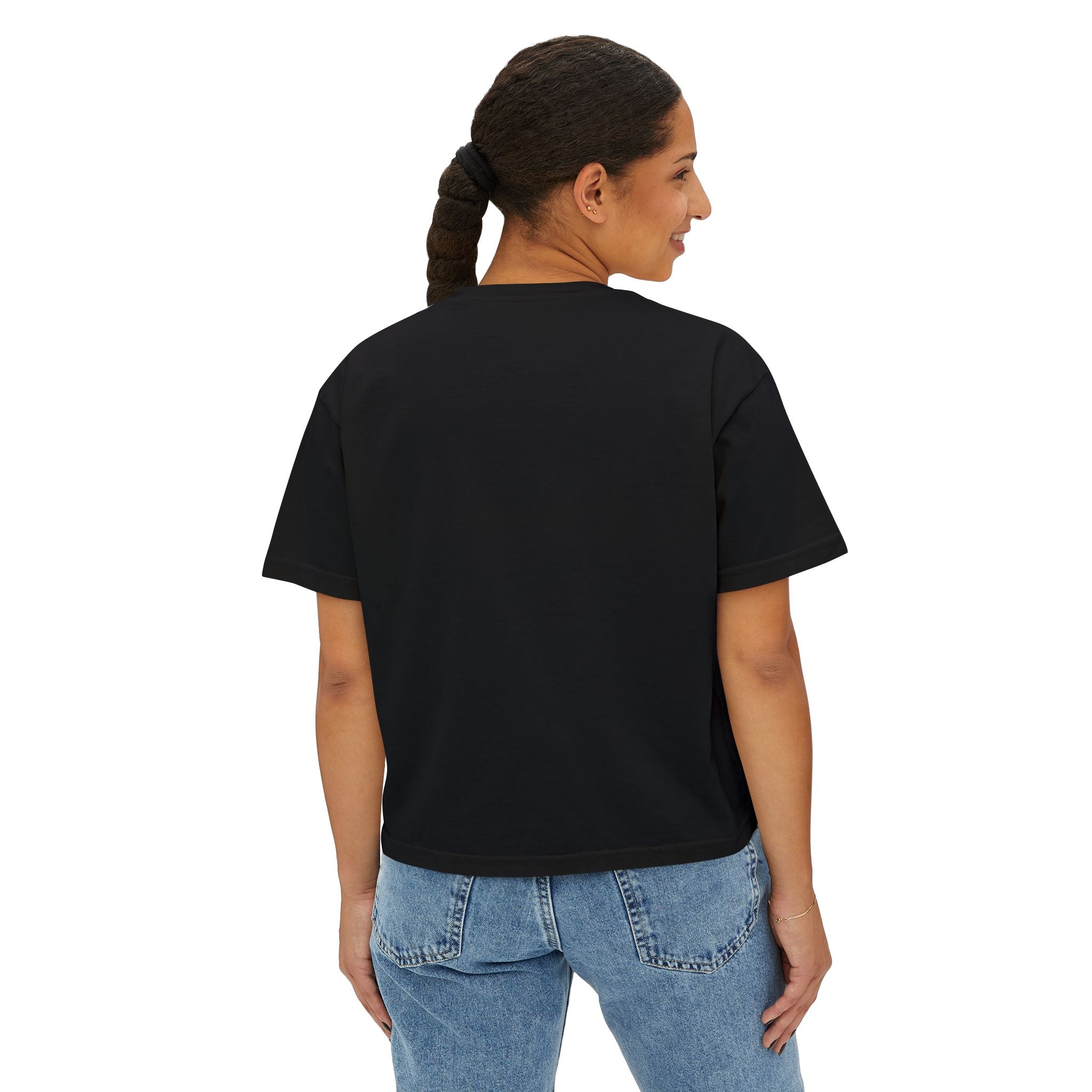 Auf Deutsch bitte Boxy Tee, German Phrase Shirt, Cropped White Tee