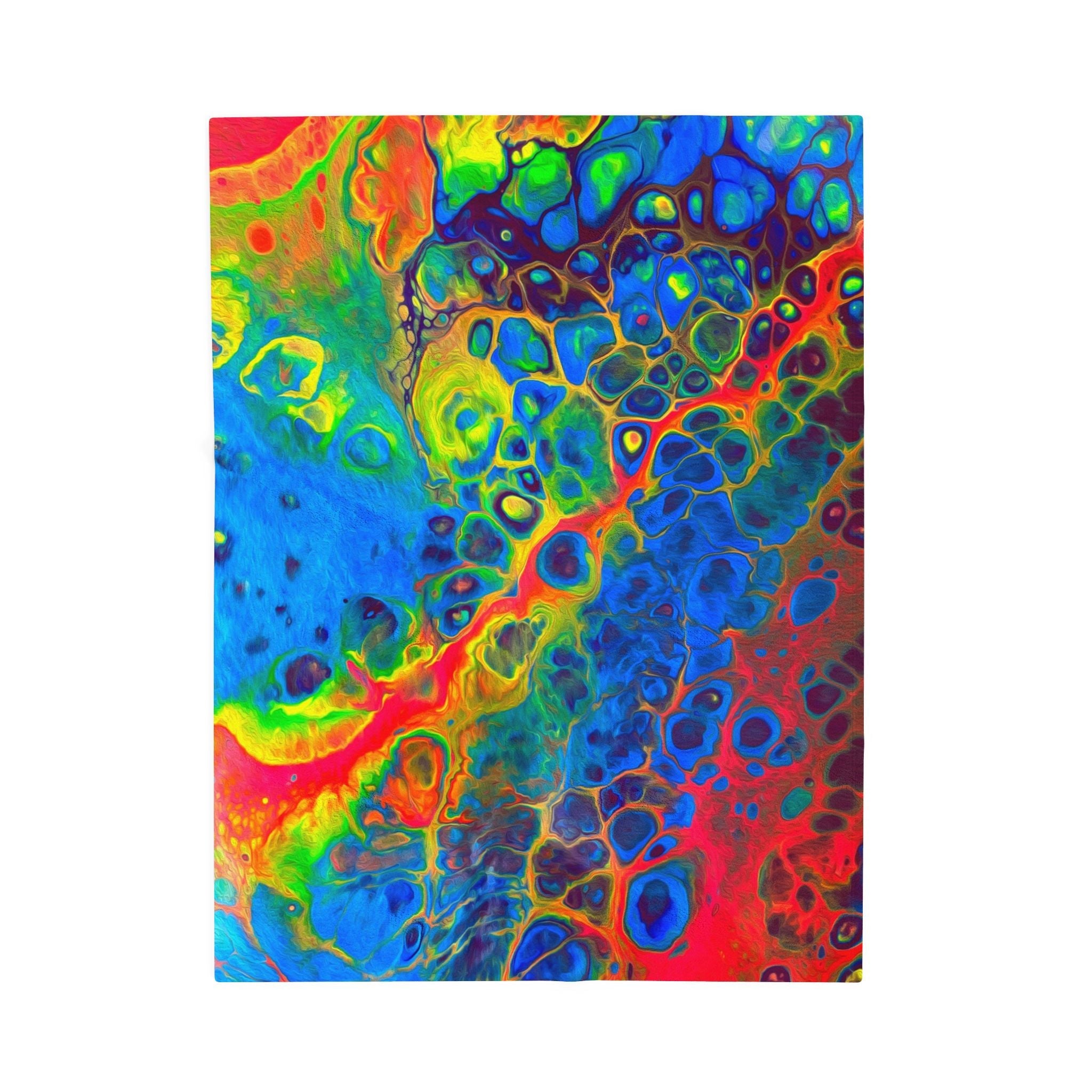 Bespattered Facade Rainbow Velveteen Plush Blanket | 3 Sizes