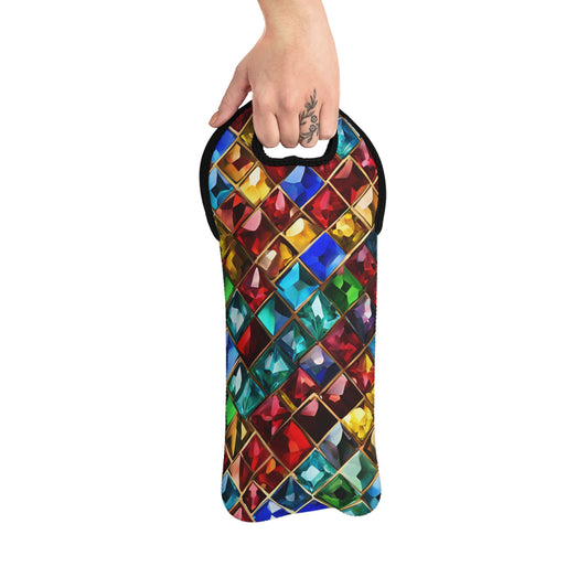 Sac fourre-tout à vin à imprimé bijou
