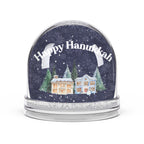 Happy Hanukkah Winter Village Snow Globe Decoration for mantel, Hanukkah globe