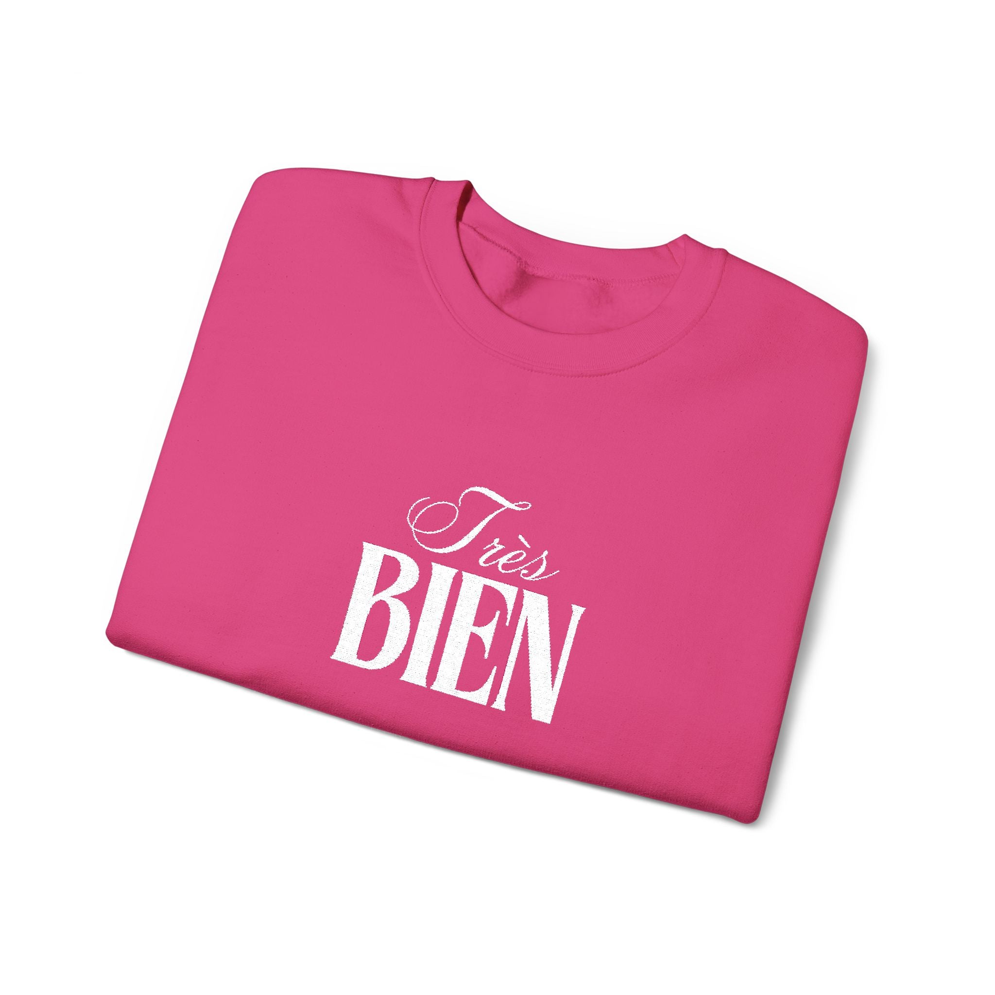 Embroidered Très Bien Sweatshirt -French Phrase Graphic Crewneck