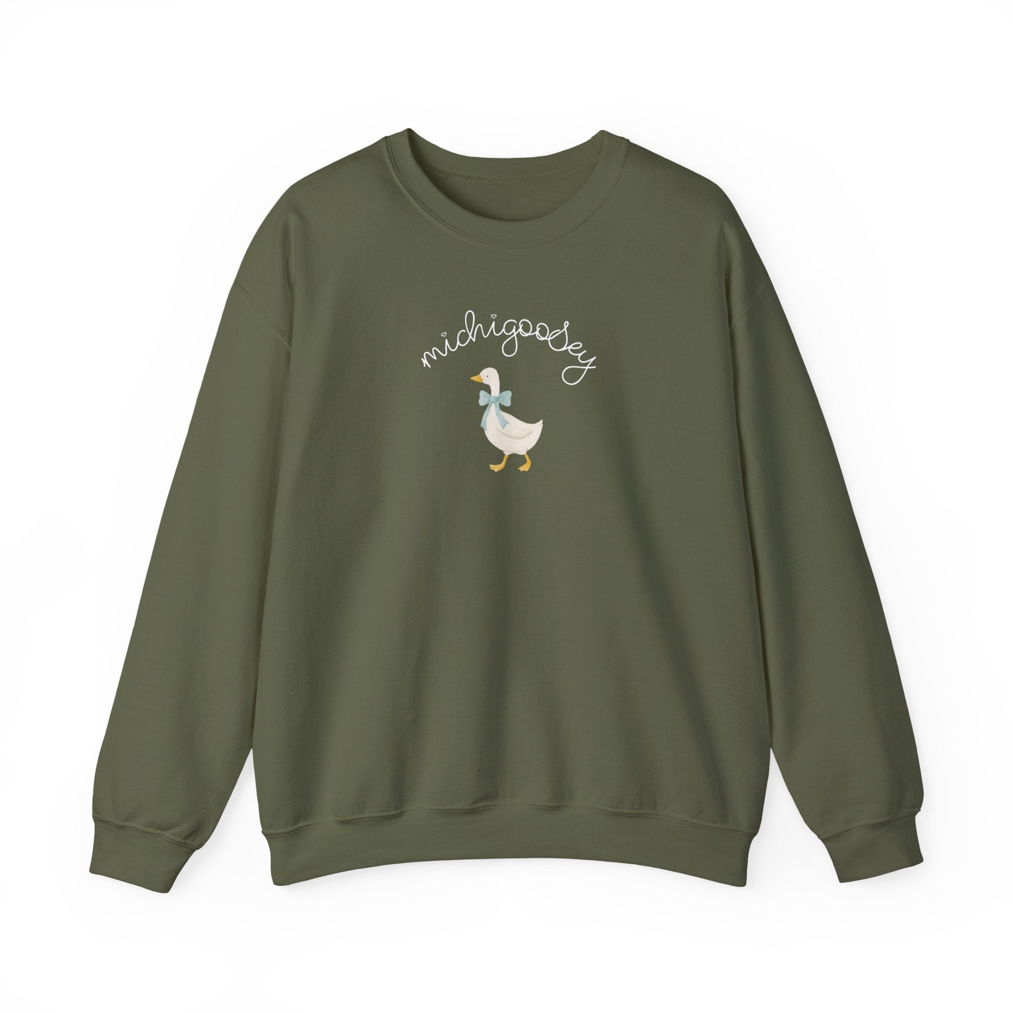 Michigoosey Goose Sweatshirt, Silly Goose Crewneck, Gander sweater, Michigan Wildlife Shirt, Novelty Animal Sweater