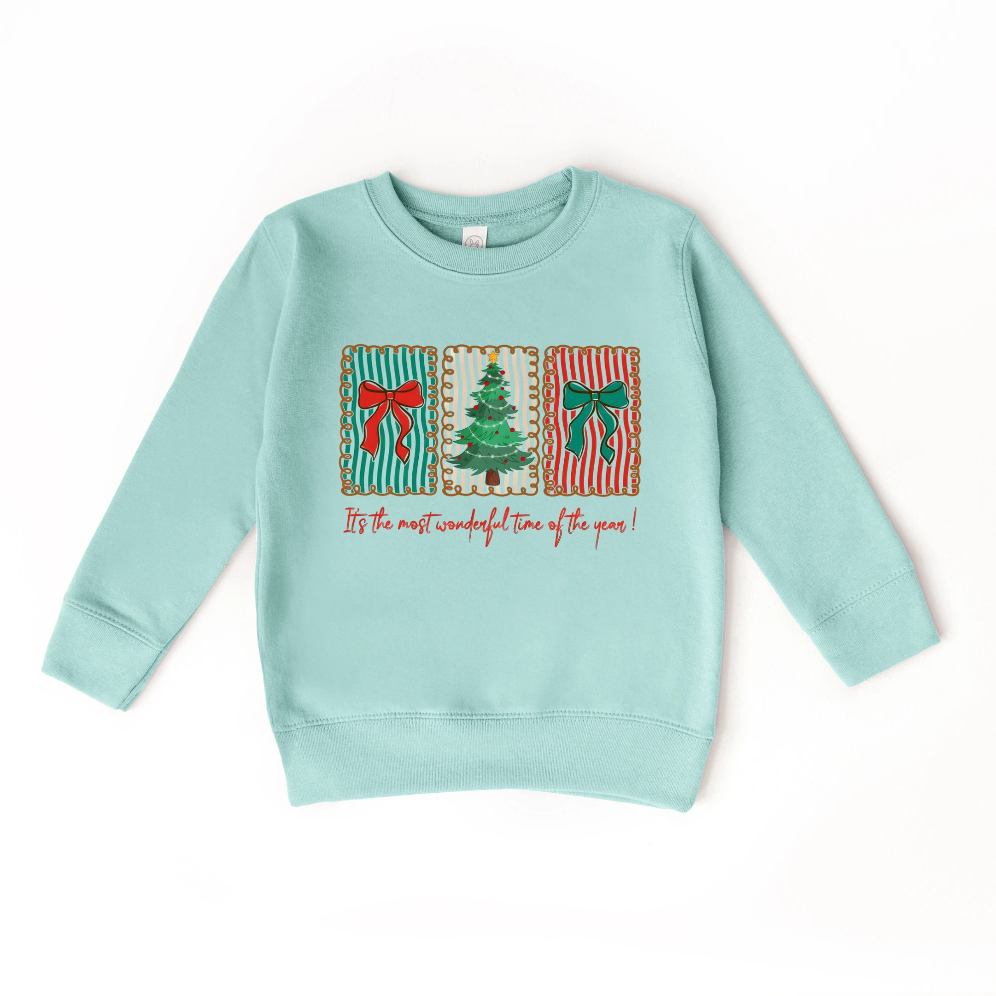 It's the most wonderful time of the Year Stamp toddler and youth Sweatshirt, Christmas collection by Benny and Ray Apparel