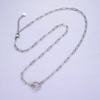 14K Gold Filled Toggle Clasps Paperclip Chain 19" Necklace | Silver or Gold Necklaces La Vie Bien 14K Gold Filled Toggle Clasps Paperclip Chain 19" Necklace | Silver or Gold