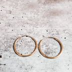 14K Gold Initial Endless Hoop Earrings 14K Gold La Vie Bien 14K Gold Initial Endless Hoop Earrings