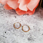 14K Gold Initial Endless Hoop Earrings 14K Gold La Vie Bien 14K Gold Initial Endless Hoop Earrings
