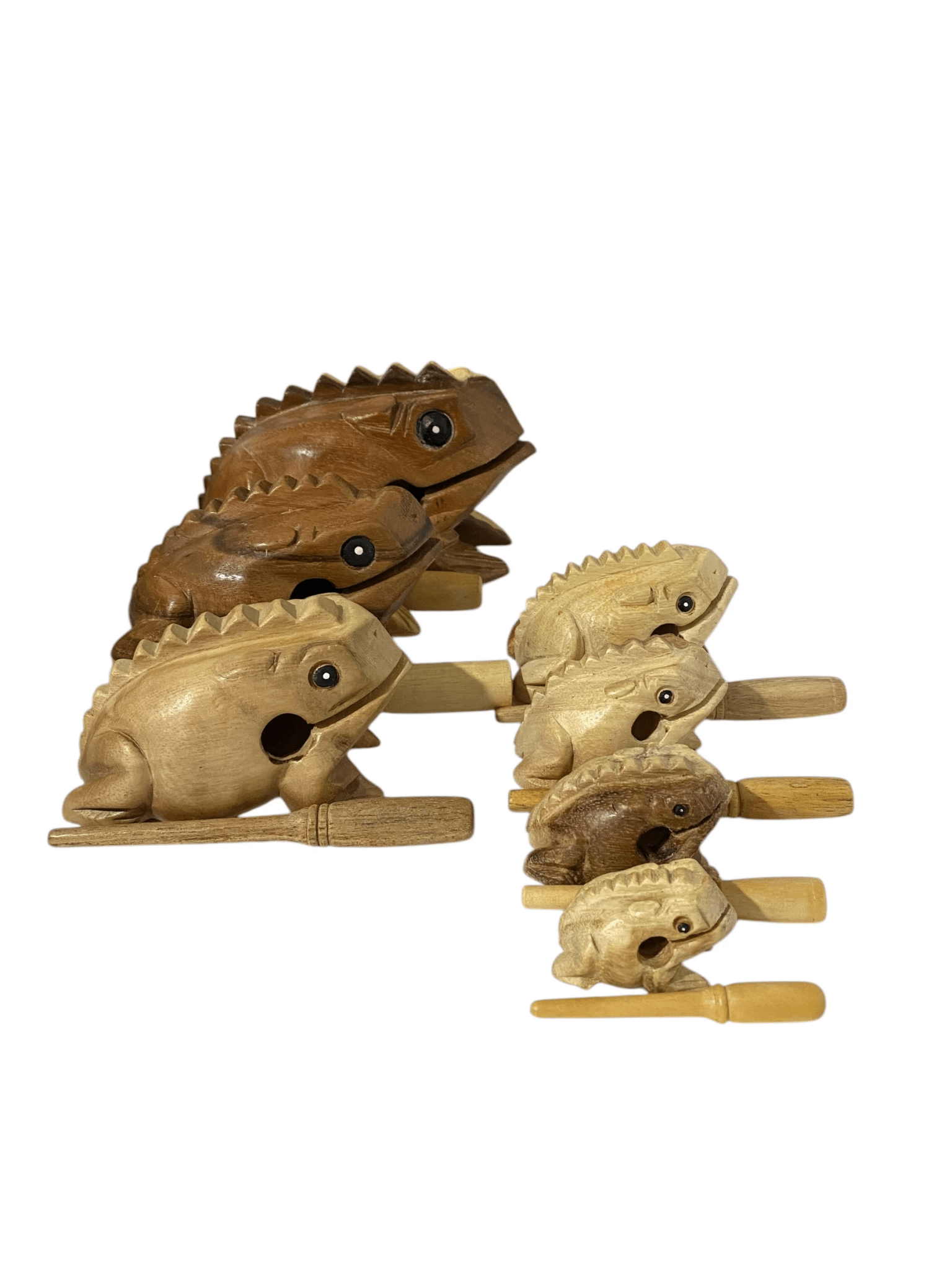 1.5" Wooden Musical Frog - Natural (Percussion Instrument) by Music Frog Co