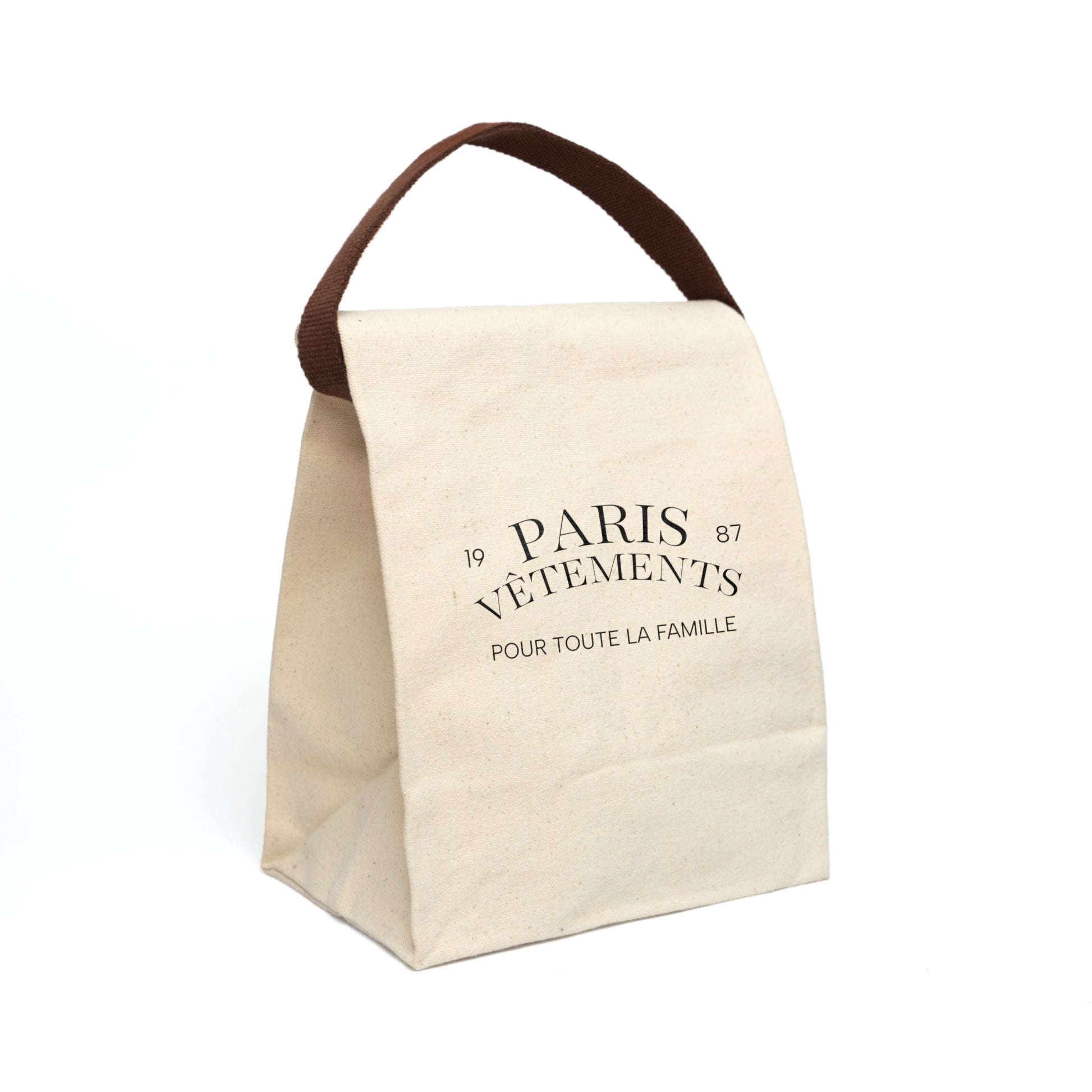 Paris vêtements Stylish French Canvas Lunch Bag