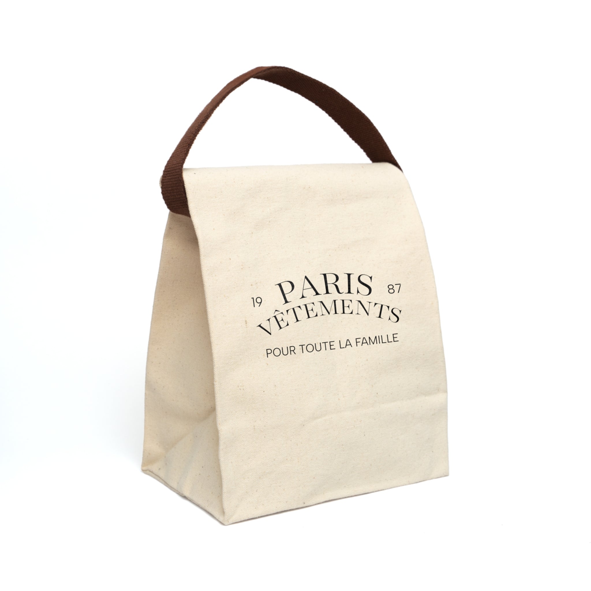 Paris vêtements Stylish French Canvas Lunch Bag