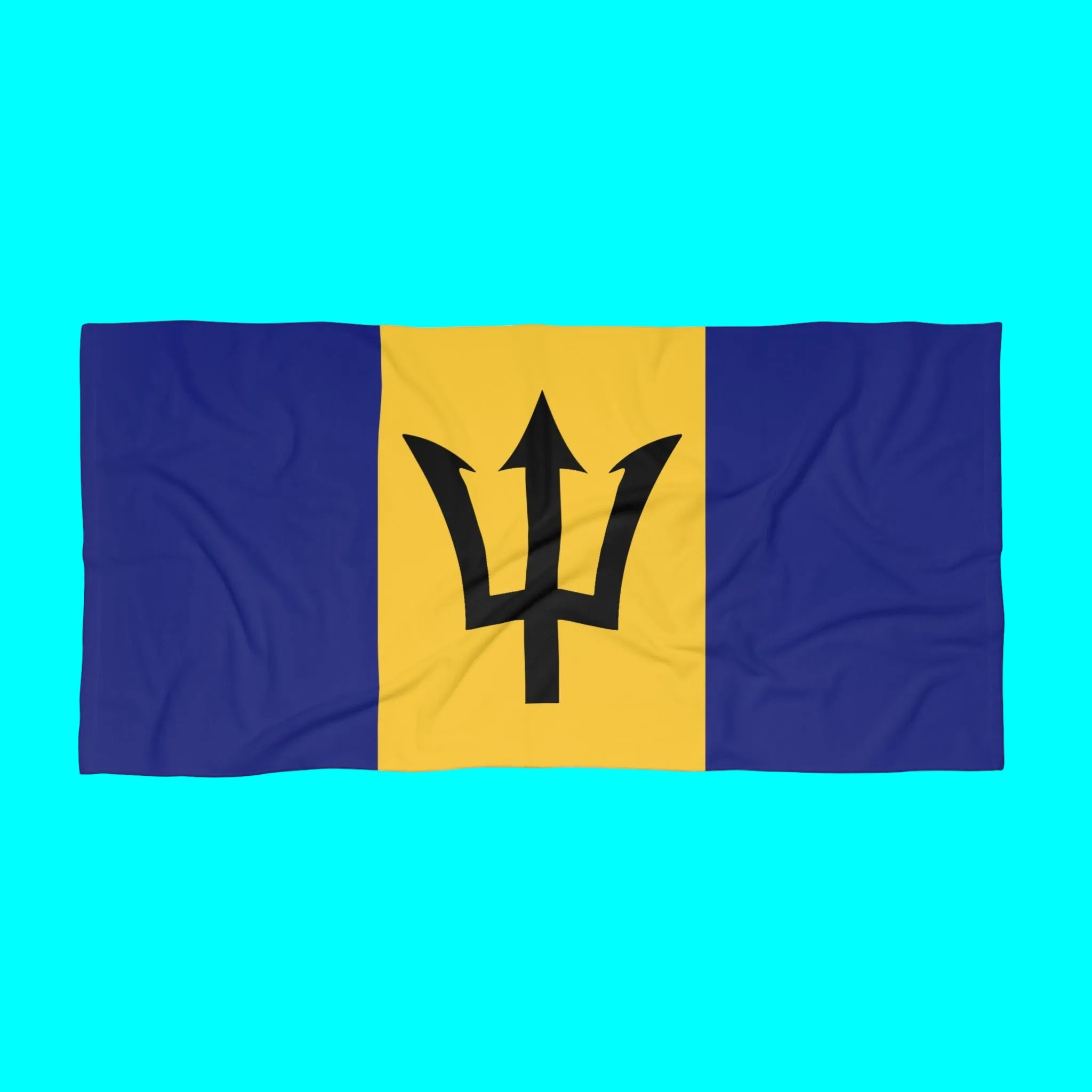 Barbados Flag Beach Towel | Quality & Long Lasting - 2 Sizes | Bajan Pride | Gift for Bajans