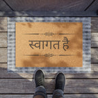 Svagat hai Doormat, Hindi Welcome Coir Mat, Front Door Entry