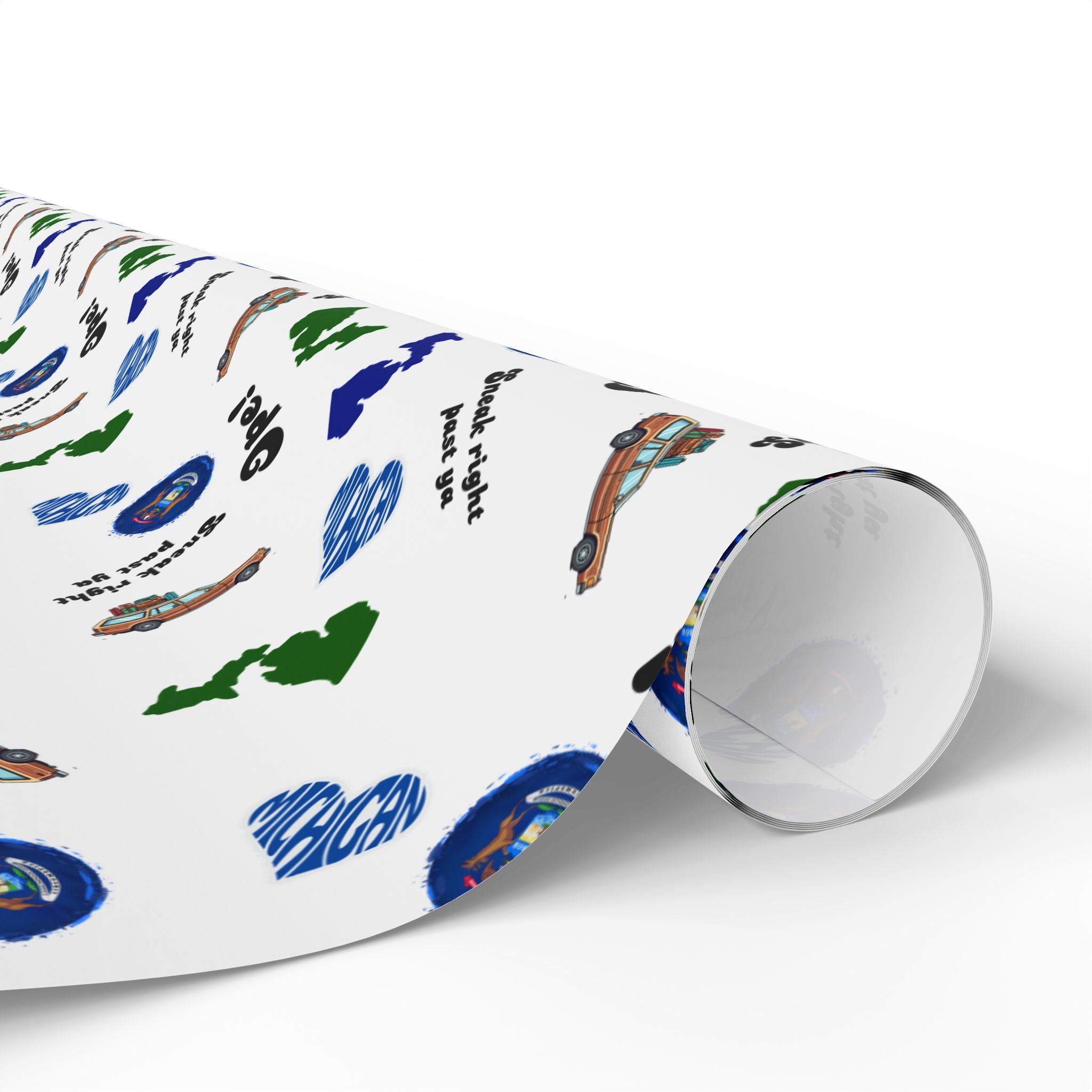 Michigan Themed Wrapping Paper