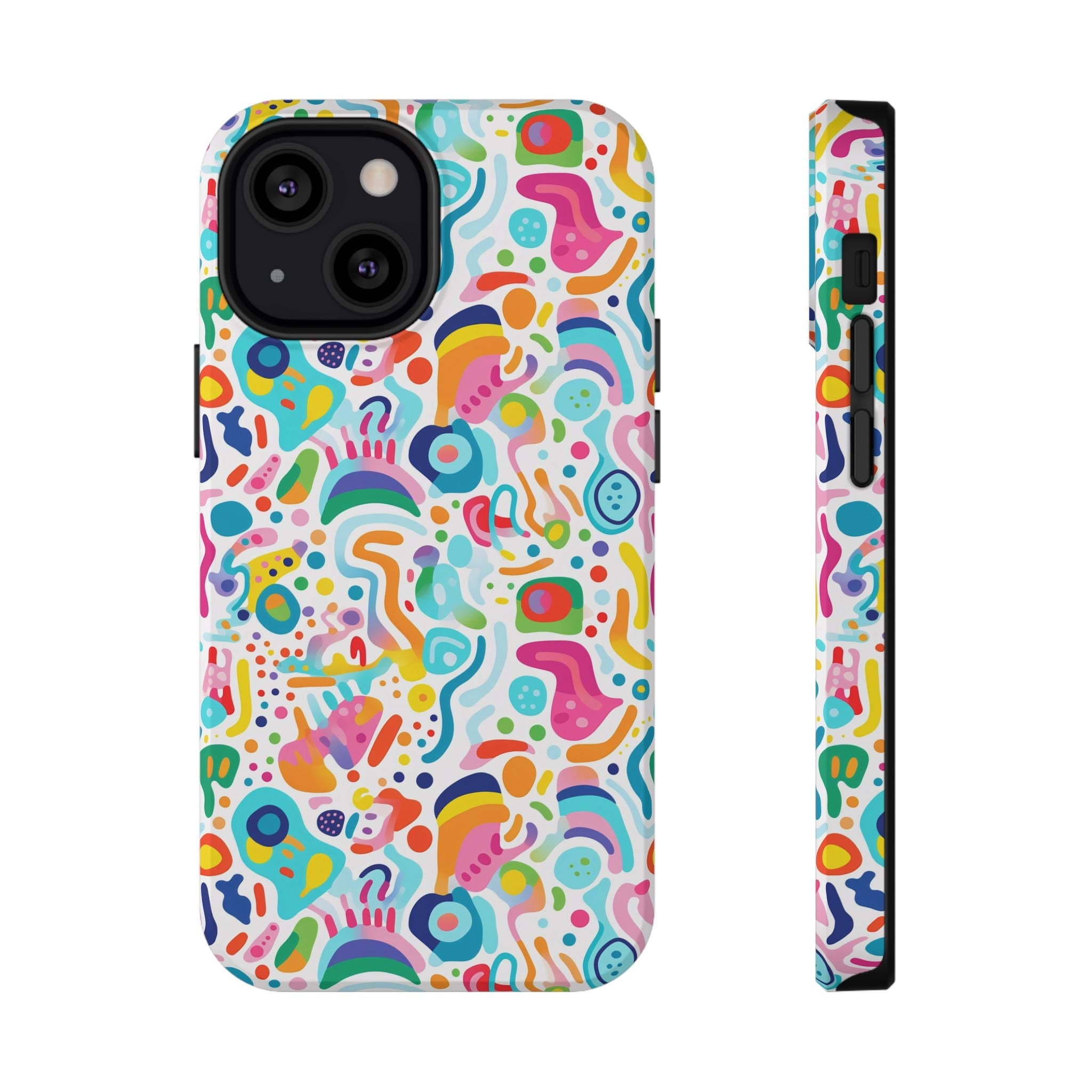 Bespattered Facade Rainbow Doodles Impact-Resistant Case