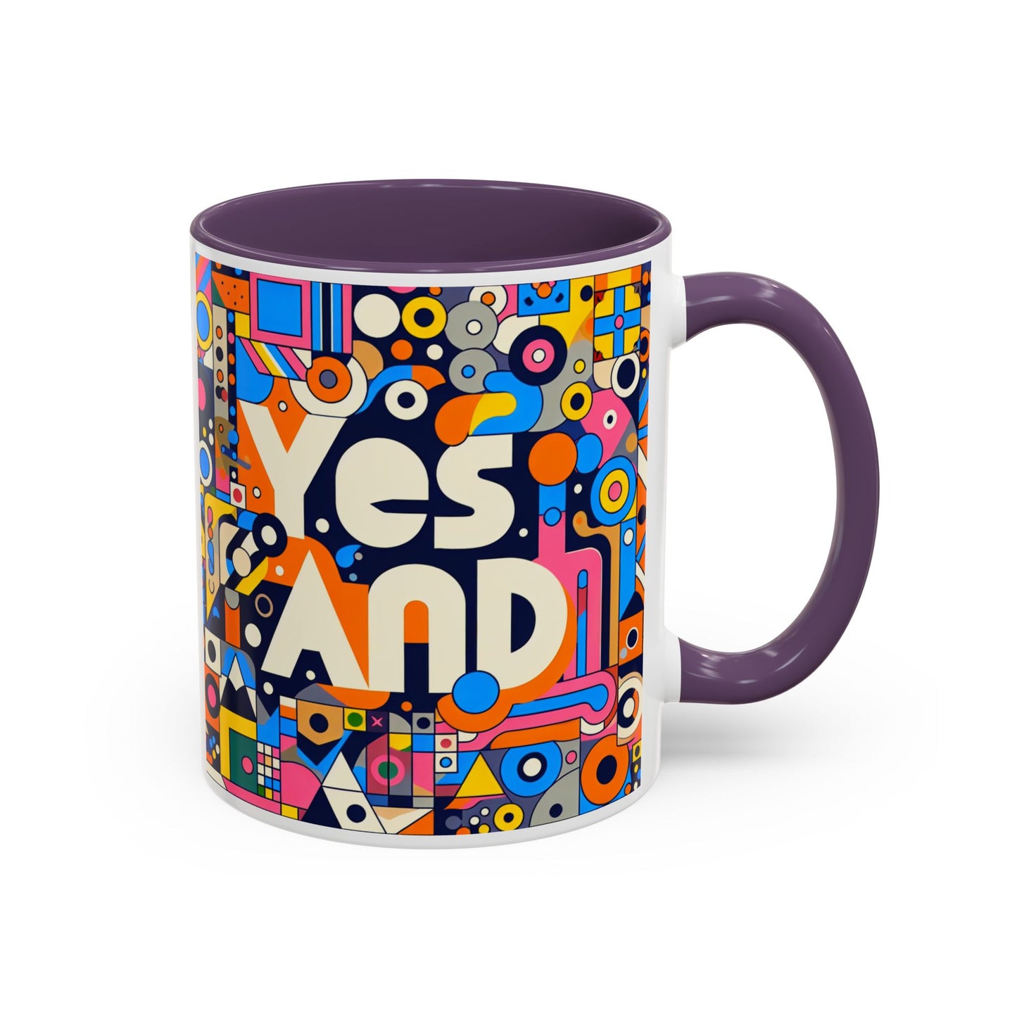 Oui, et une tasse à café avec accent d'improvisation (11, 15 oz)