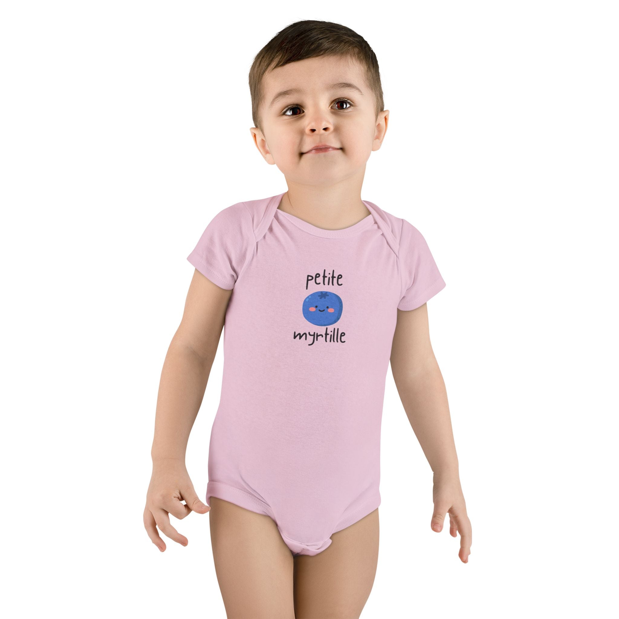 Baby Onesie with 'petite myrtille' Cute Blueberry Graphic — Infant Bodysuit