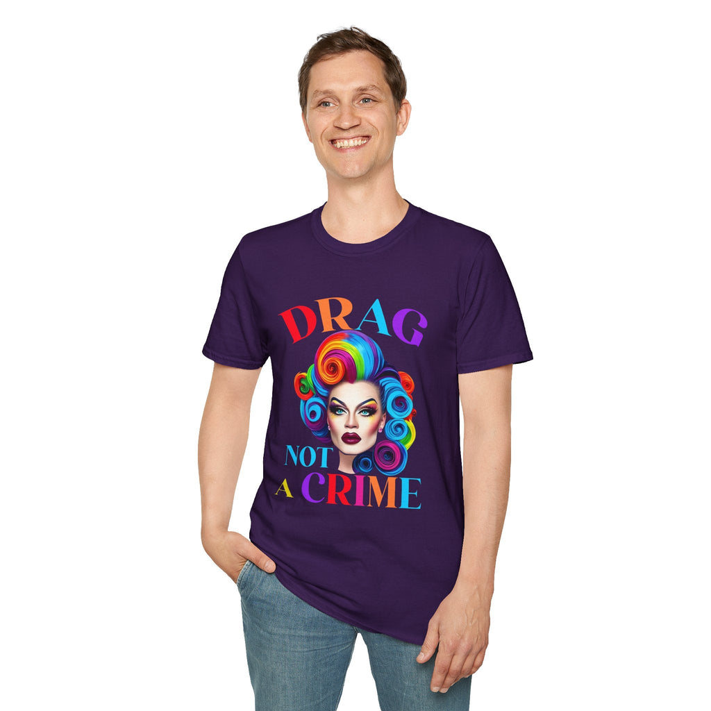 Bespattered Facade Drag: Not a Crime Unisex Softstyle T-Shirt