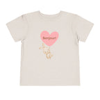 Bonjour Toddler Tee with Bunny & Heart by Printify