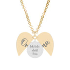Custom Hidden Message für Oma - Engraved Heart Necklace, personalized Secret Locket Pendant