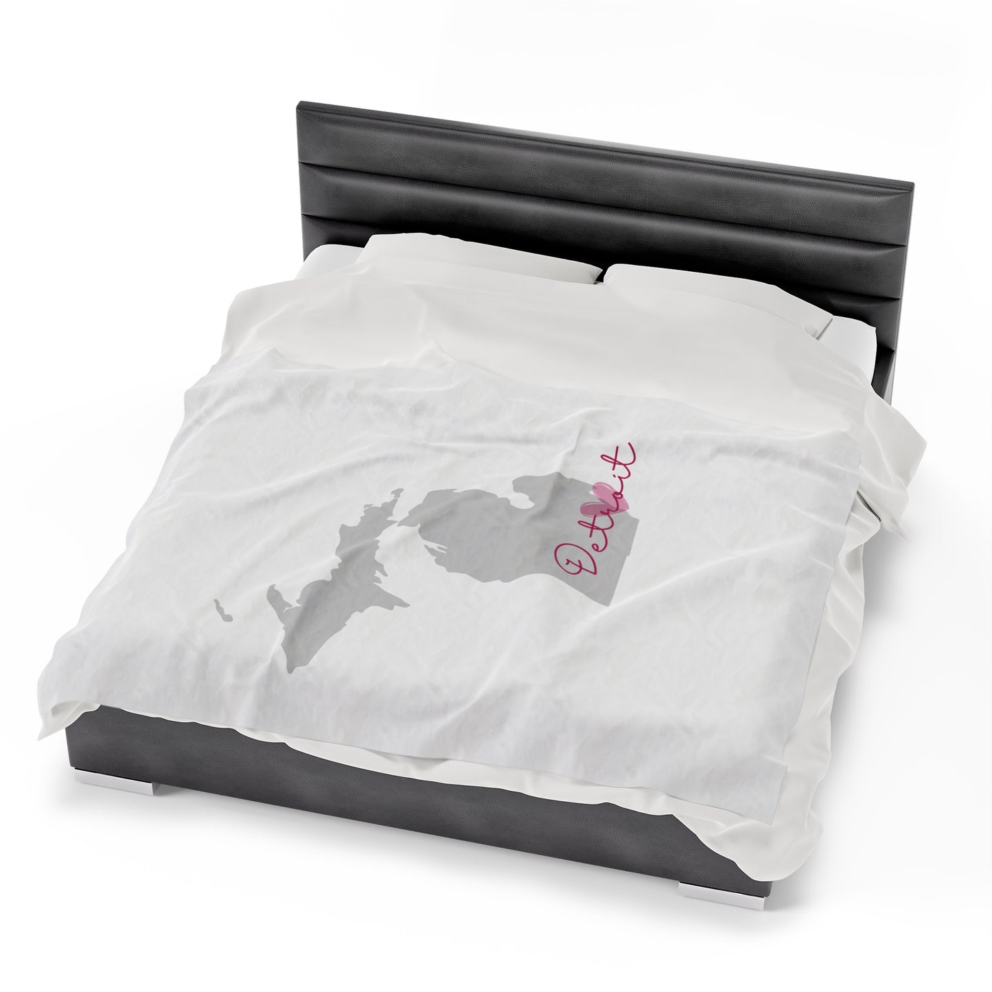 Couverture en peluche en velours personnalisée avec ville et état