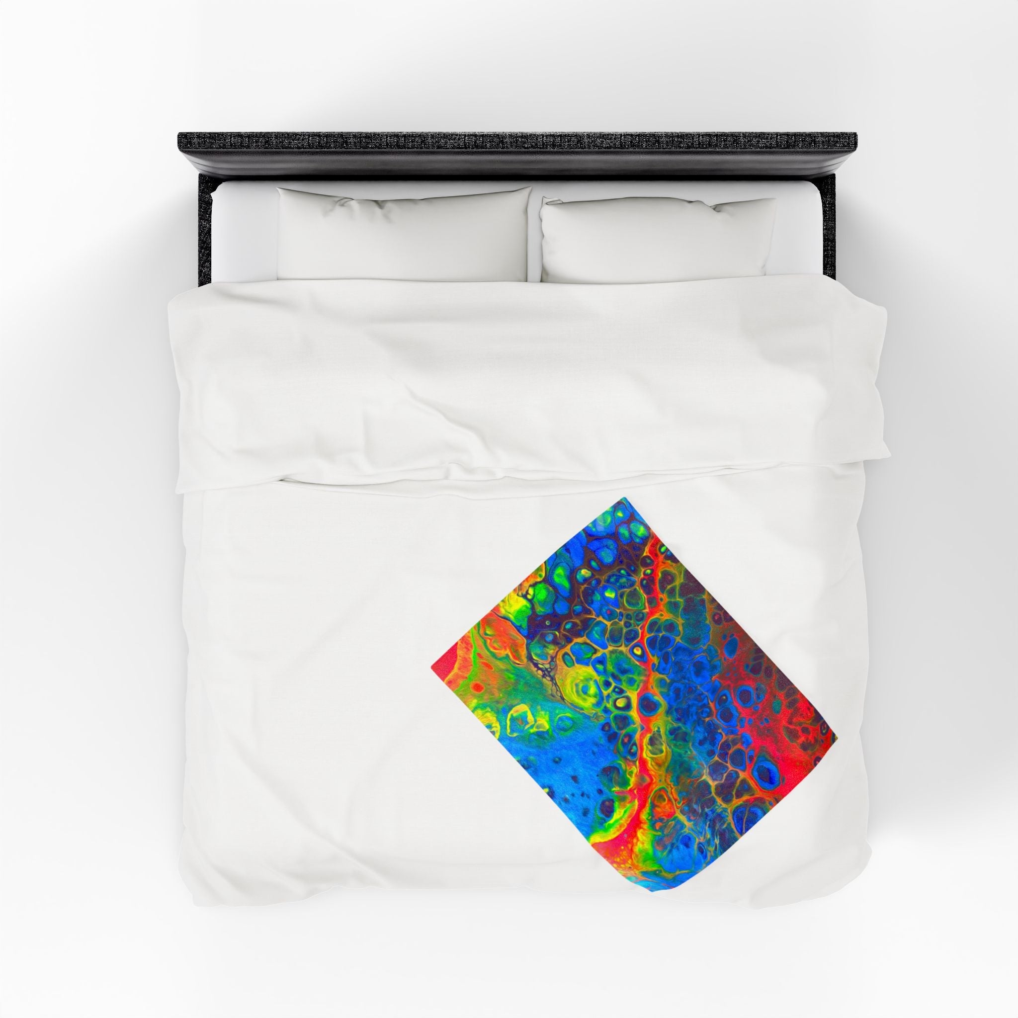 Bespattered Facade Rainbow Velveteen Plush Blanket | 3 Sizes