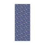 Elegant Koi Fish Cherry Blossom Gift Wrap, indigo Blue Wrapping Paper, Crane Pattern