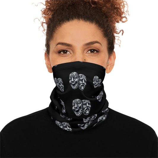 Masques de tragédie et de comédie Foulard d'hiver avec cordon de serrage
