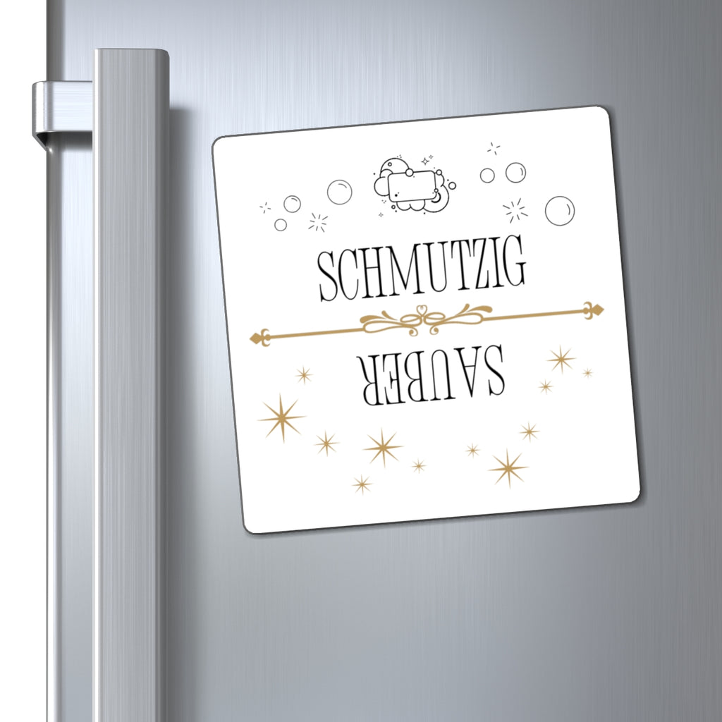 Schmutzig Sauber Refrigerator Magnet, German Clean/Dirty Dish Indicator