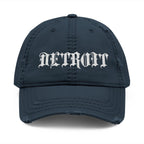 Embroidered Distressed Detroit Hat by Printify