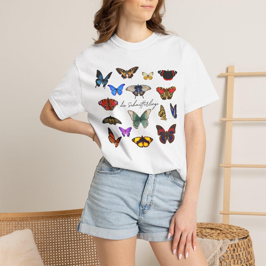 German 'die Schmetterlinge' Butterflies T-Shirt, Comfort Colors, gift for German speaker