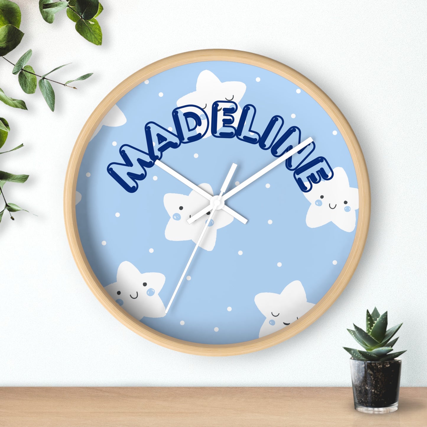 Customizable Kid's room name wall clock