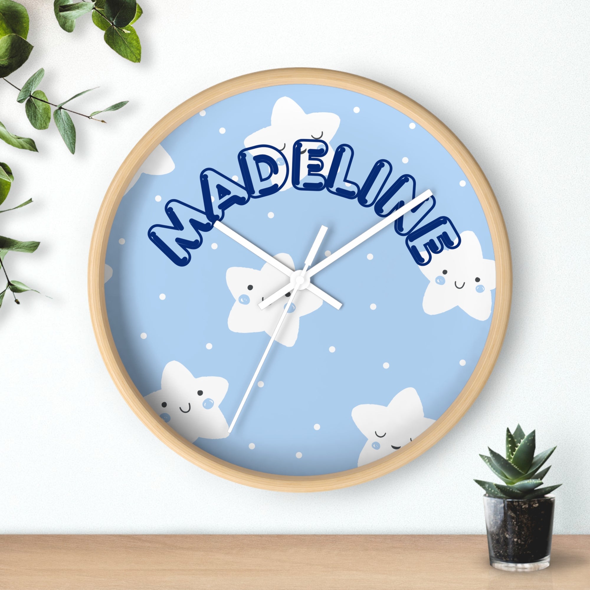 Customizable Kid's room name wall clock