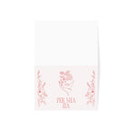 Per Mia Zia Italian Aunt pink Greeting Card, Floral Line Art Card with envelope included, blank inside