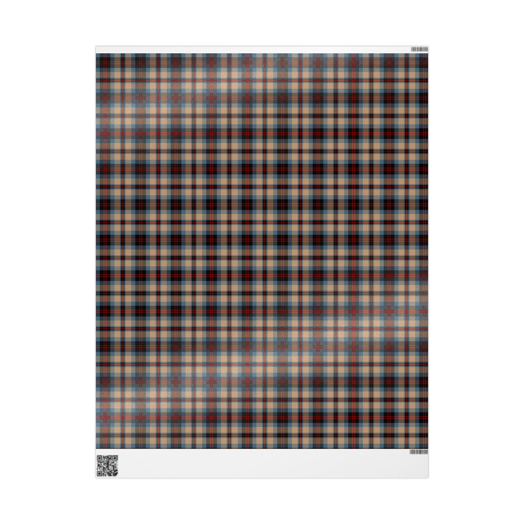 Plaid Gift Wrap Paper - Old School Design