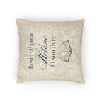 Réservé pour (nom) et son livre Woven Pillow, Book Lover Cross-Stitch Design by Printify