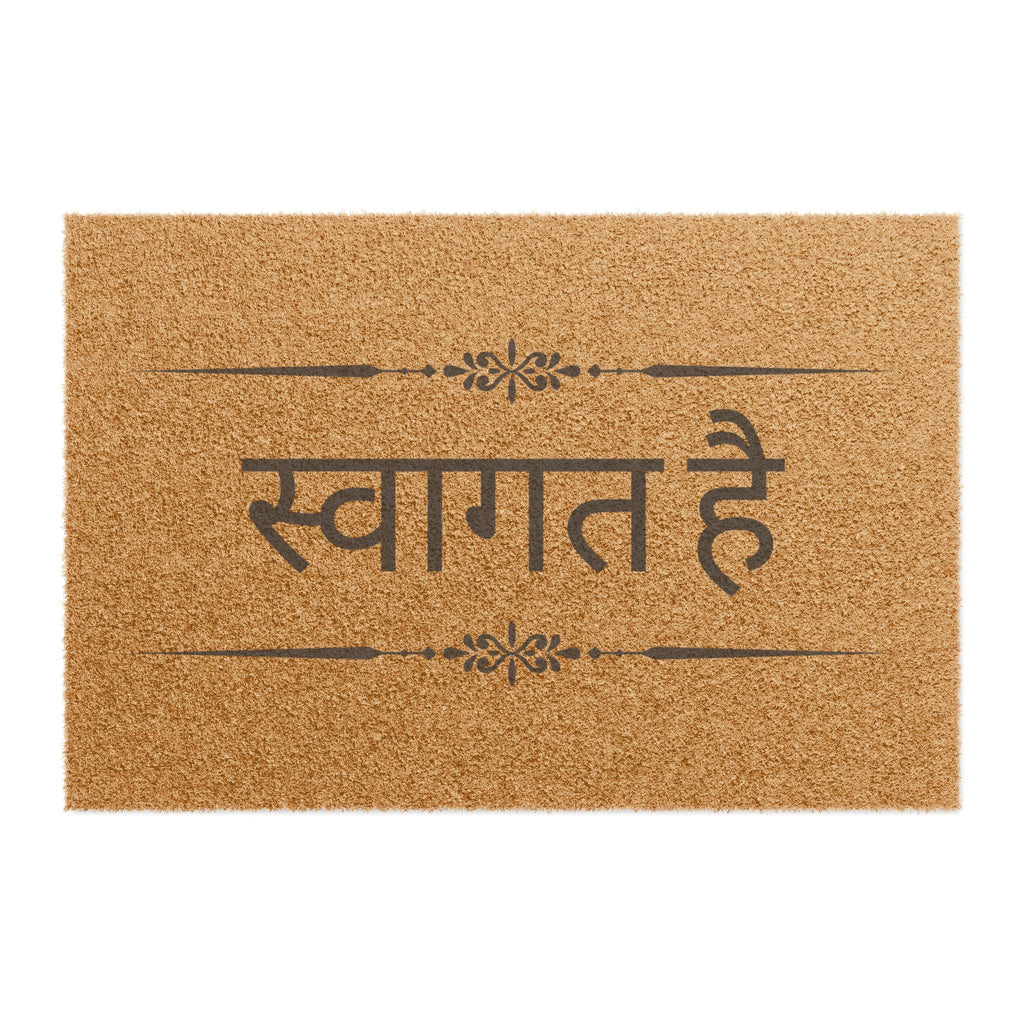 Svagat hai Doormat, Hindi Welcome Coir Mat, Front Door Entry