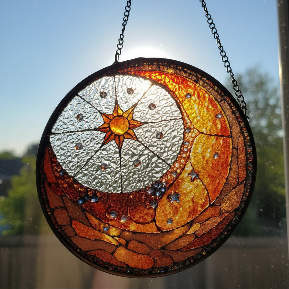 Crescent Moon & Sun Suncatcher