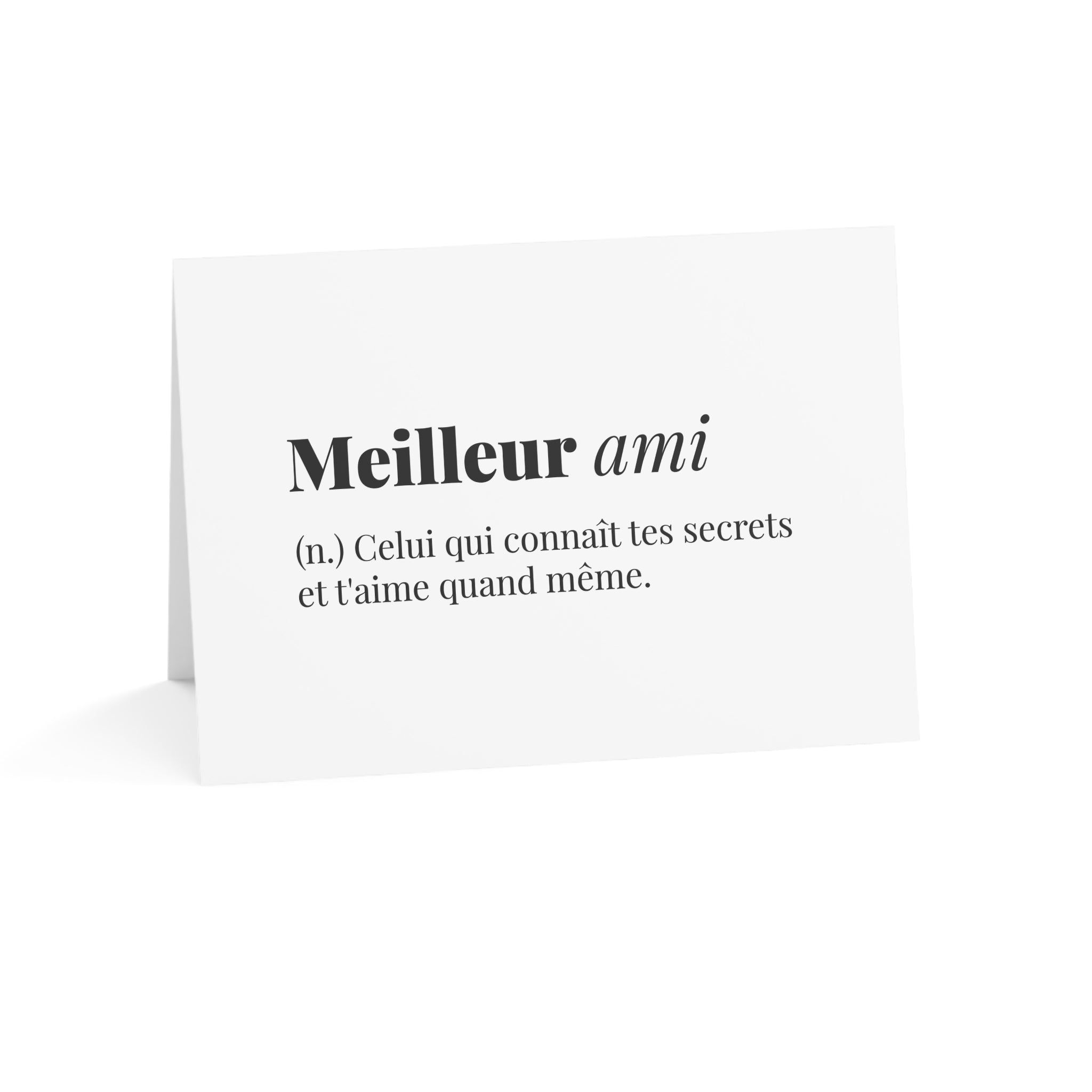 Meilleur ami definition card Greeting Cards | French friendship note