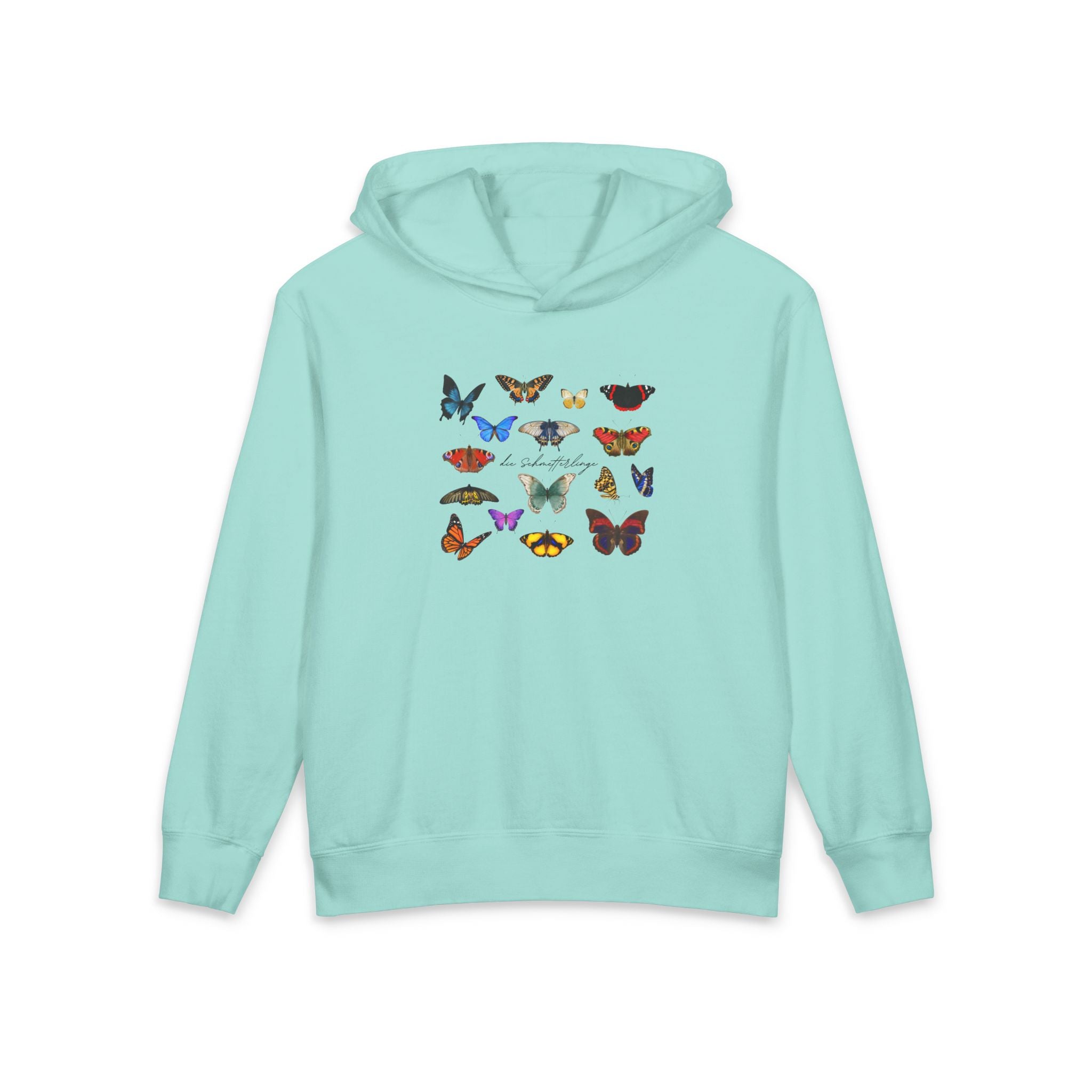 Kids' "die Schmetterlinge" German Hooded Sweatshirt — Lightweight Youth Hoodie