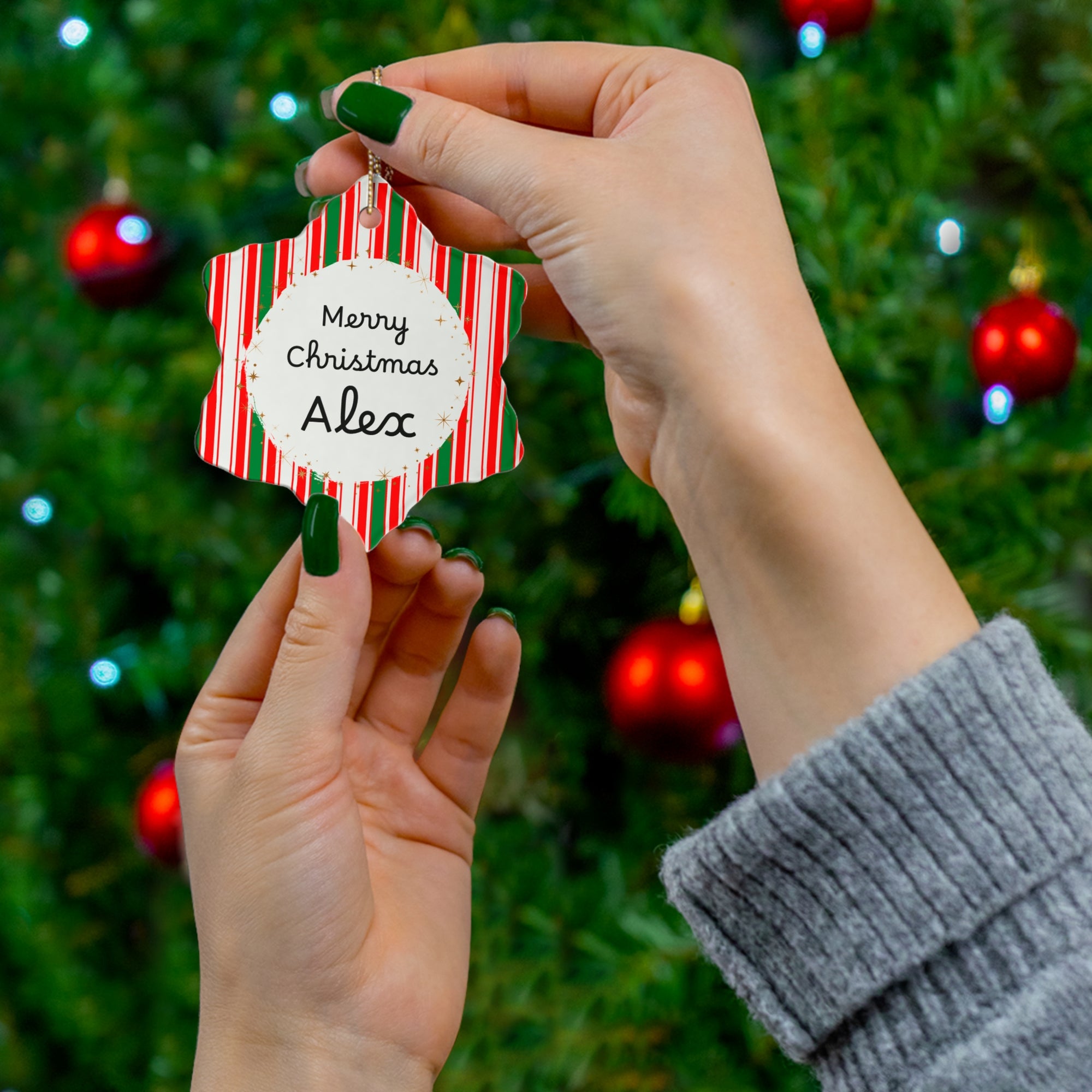 Personalized name "Merry Christmas" Ornament
