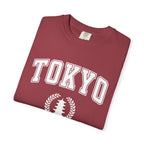 Tokyo Vintage-Style pagoda with laurel T-Shirt — Collegiate Graphic Tee
