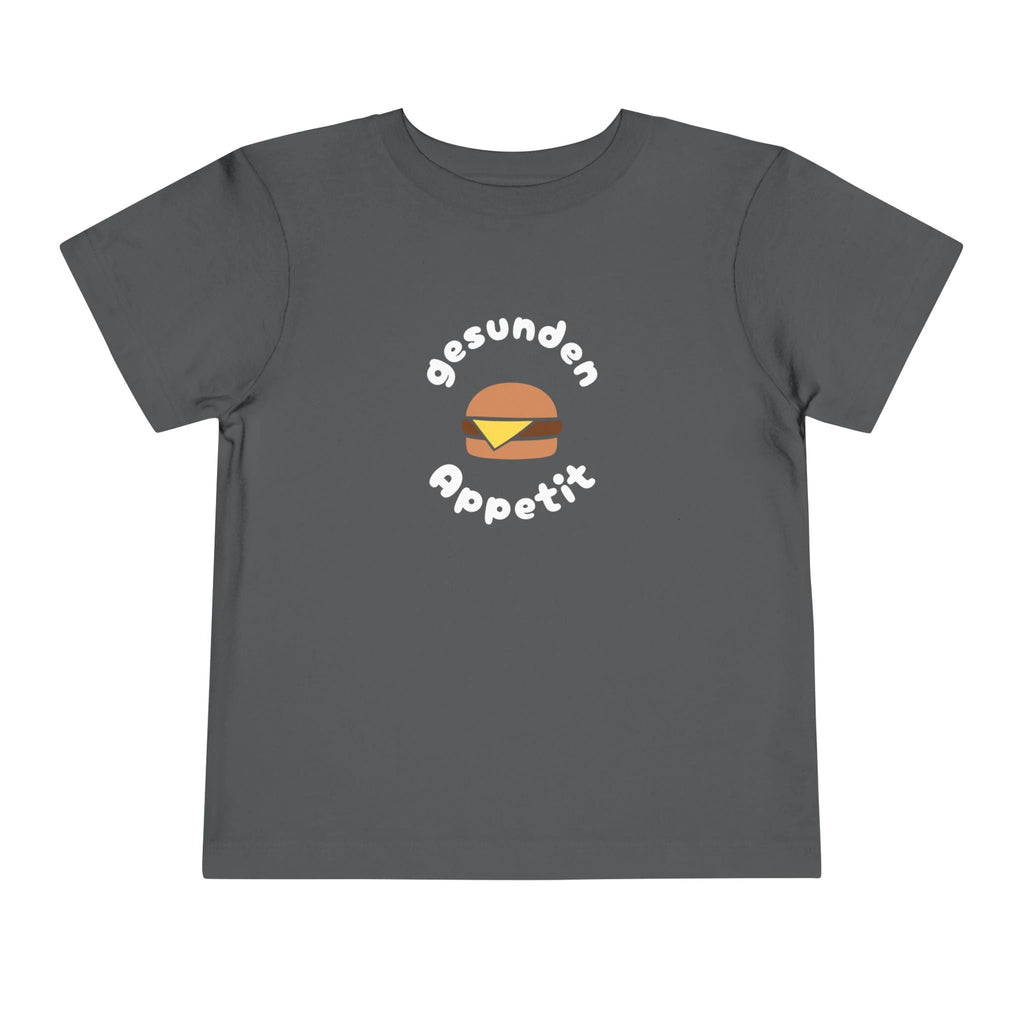 Gesunden Appetit Toddler Tee shirt with Cheeseburger by Printify